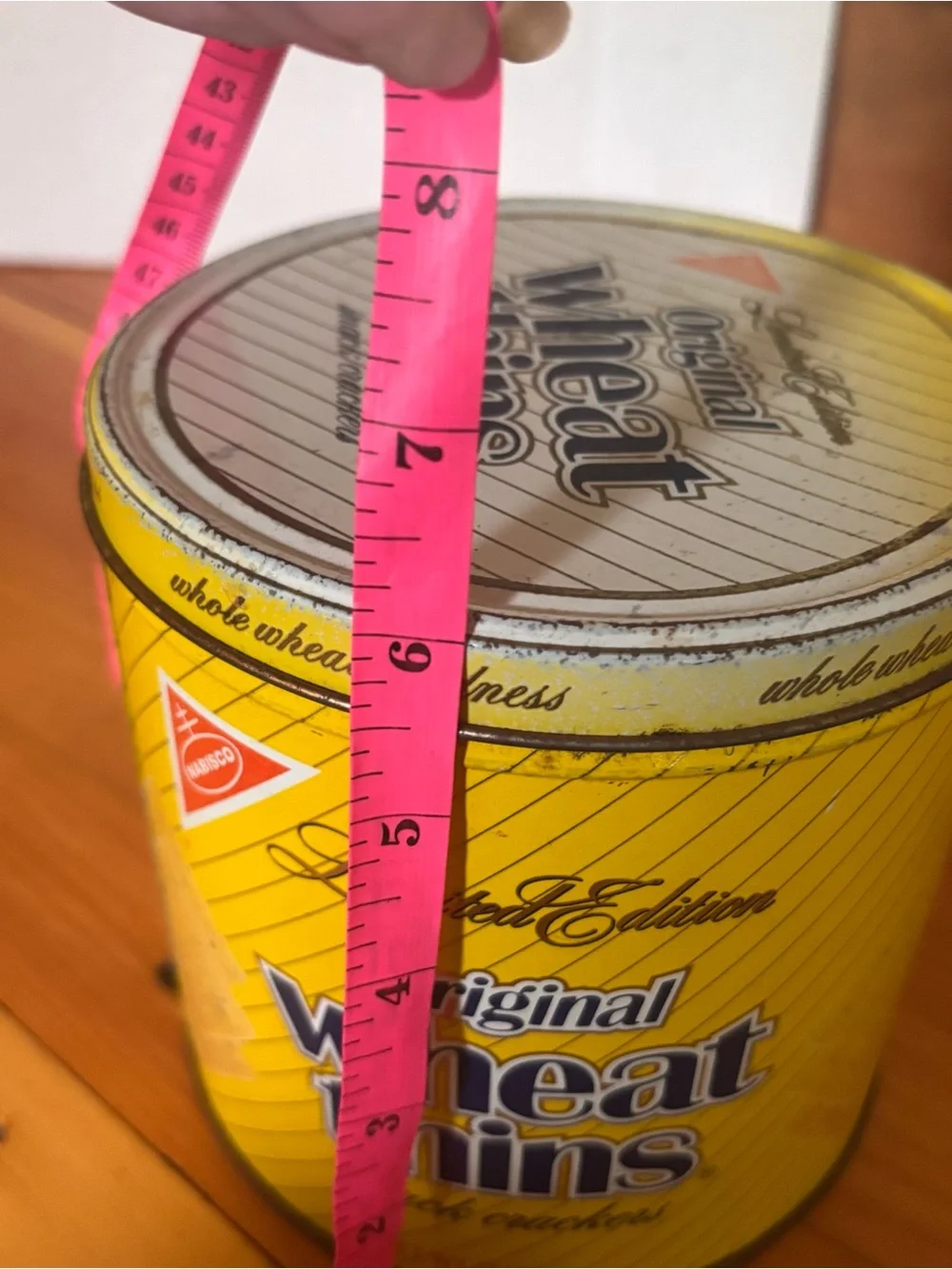 Vintage Nabisco Wheat Thins Limited Edition Yellow Metal Tin